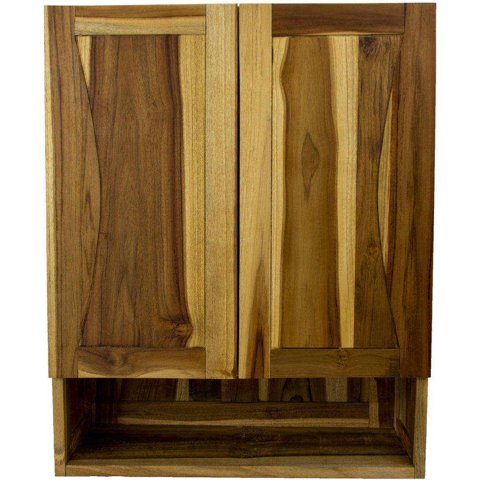 Brown Solid Wood Wall Mounted Accent Cabinet By Homeroots | Cabinets | Modishstore - 5