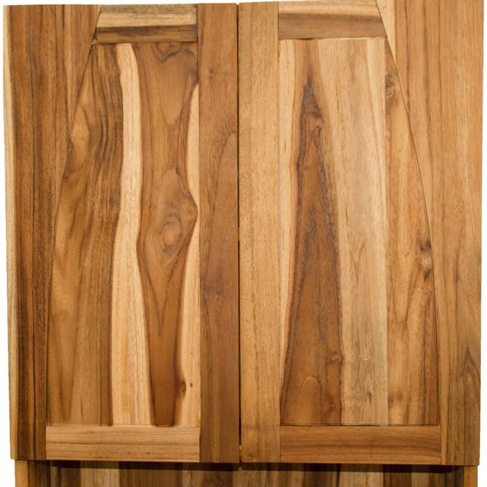 Brown Solid Wood Frame Wall Mounted Accent Cabinet By Homeroots | Cabinets | Modishstore - 4