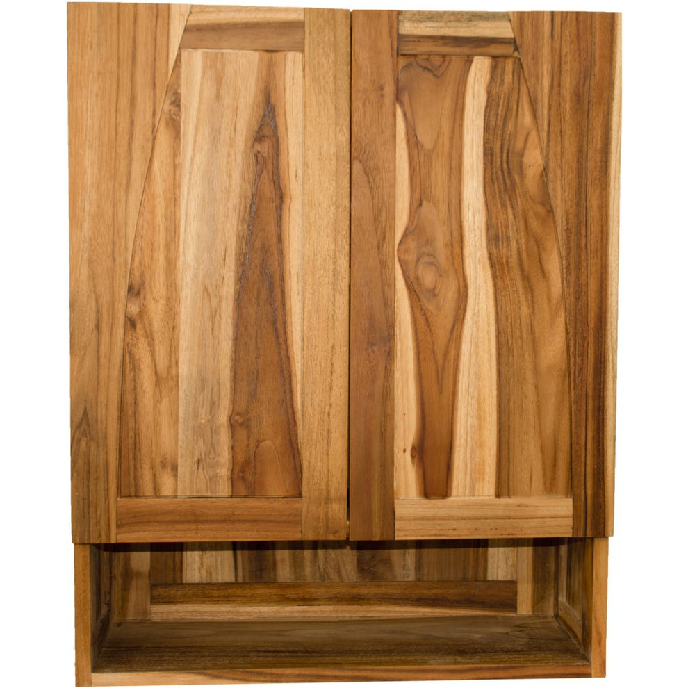 Brown Solid Wood Frame Wall Mounted Accent Cabinet By Homeroots | Cabinets | Modishstore - 3