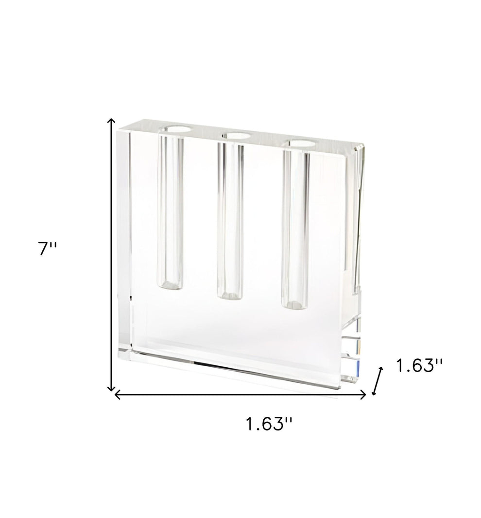 Clear Crystal Clear Square Table Vase By Homeroots | Vases | Modishstore - 6