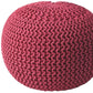 Pink Round Pouf Ottoman By Homeroots | Ottomans | Modishstore - 5