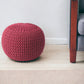Pink Round Pouf Ottoman By Homeroots | Ottomans | Modishstore - 2