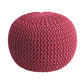 Pink Round Pouf Ottoman By Homeroots | Ottomans | Modishstore - 6