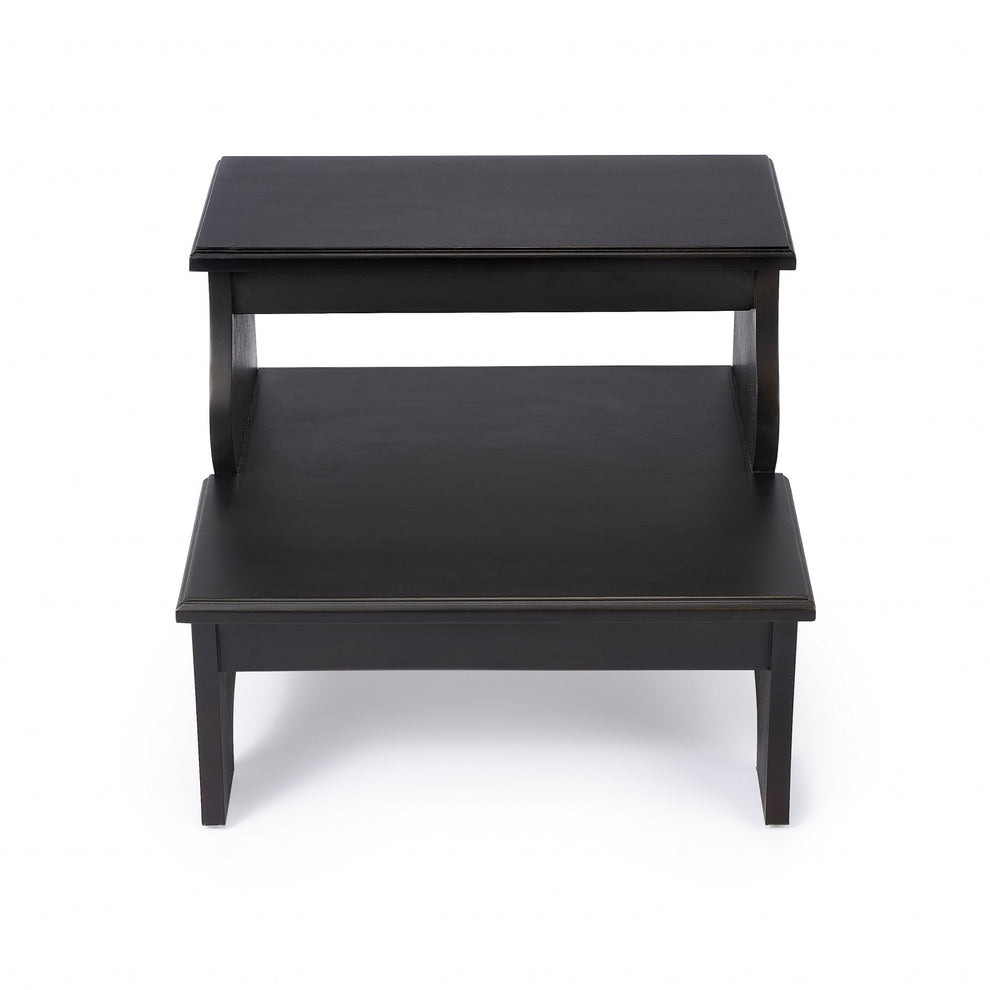Dark Brown Wood Step Stool By Homeroots | Ottomans | Modishstore - 3