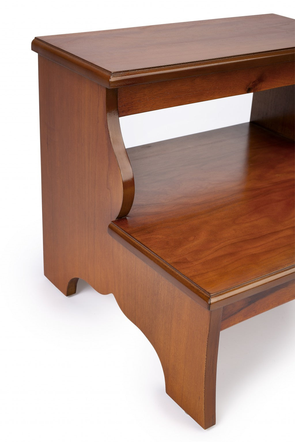 Brown Solid Wood and Solid and Manufactured Wood Backless Bar Chair By Homeroots | Bar Stools | Modishstore - 6