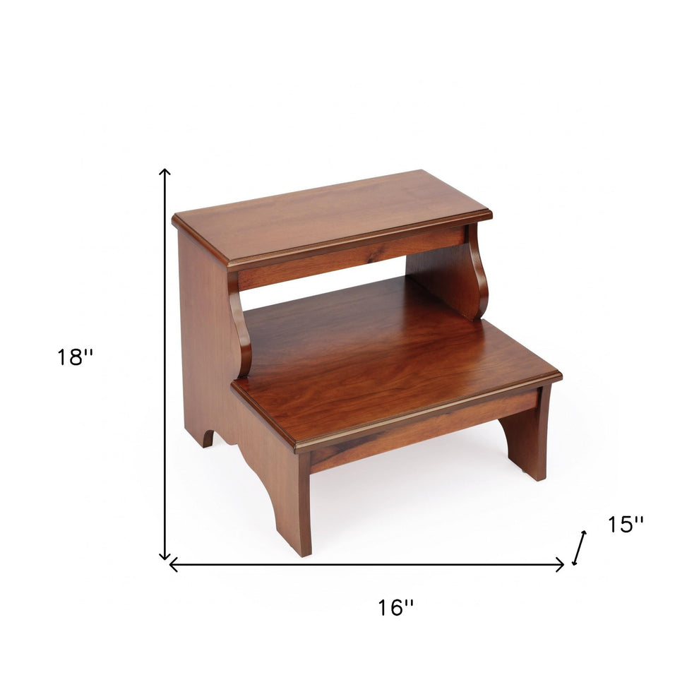 Brown Solid Wood and Solid and Manufactured Wood Backless Bar Chair By Homeroots | Bar Stools | Modishstore - 8