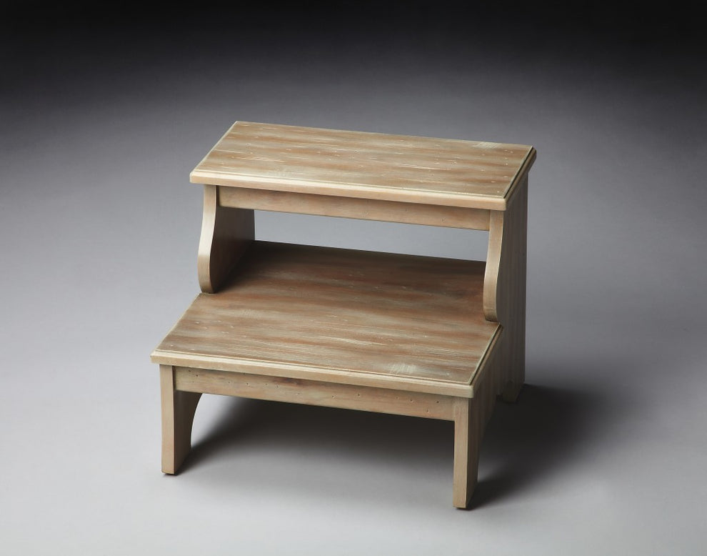 Natural Solid Wood and Solid and Manufactured Wood Backless Bar Chair By Homeroots | Bar Stools | Modishstore - 6