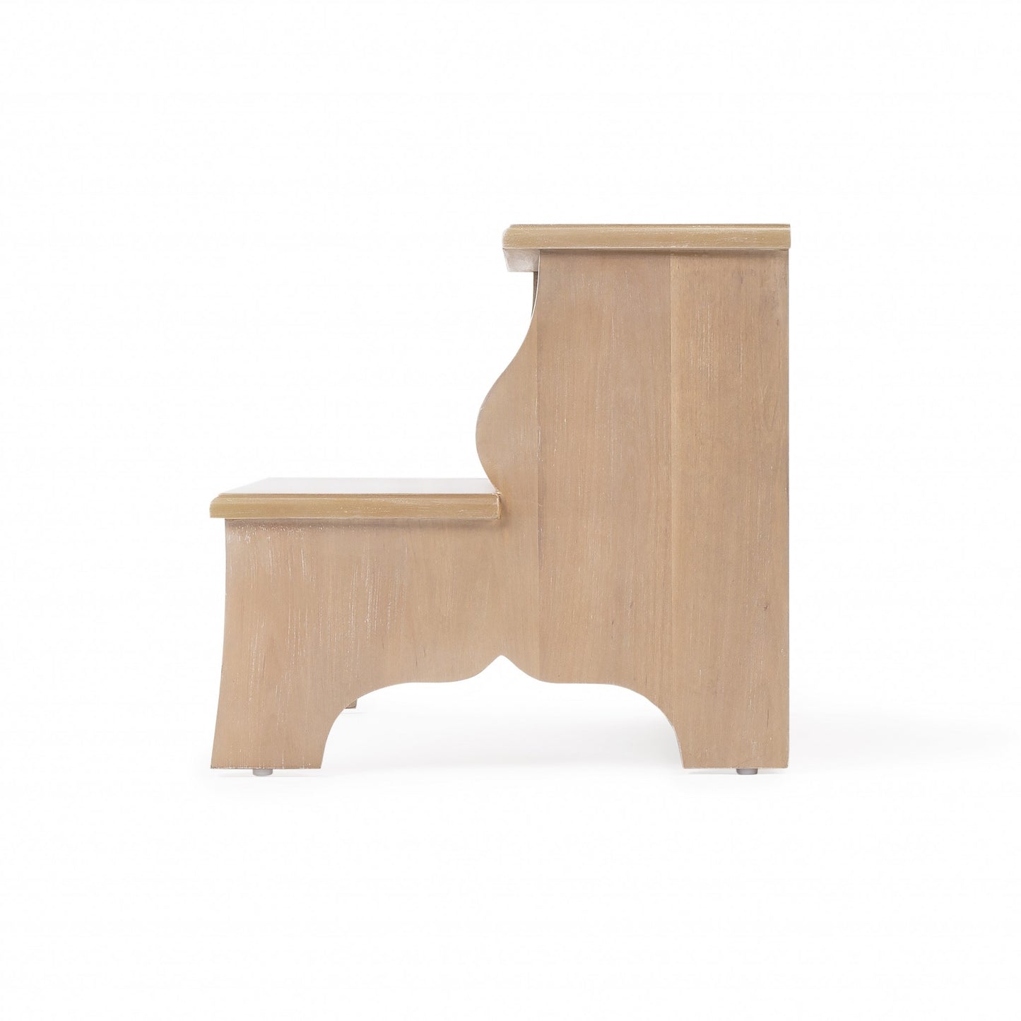 Natural Solid Wood and Solid and Manufactured Wood Backless Bar Chair By Homeroots | Bar Stools | Modishstore - 3