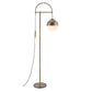 Bronze Steel Floor Lamp With Bronze Steel Globe Shade By Homeroots | Floor Lamps | Modishstore - 5