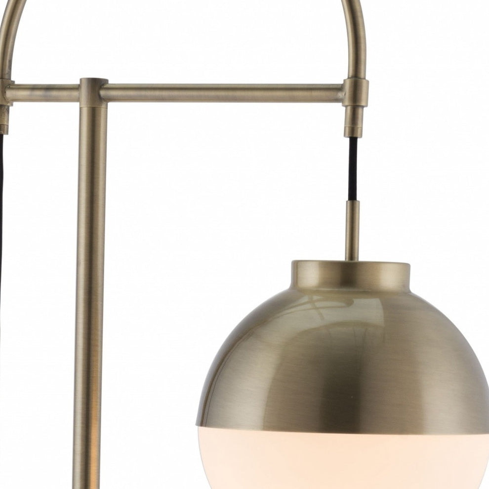 Bronze Steel Floor Lamp With Bronze Steel Globe Shade By Homeroots | Floor Lamps | Modishstore - 6