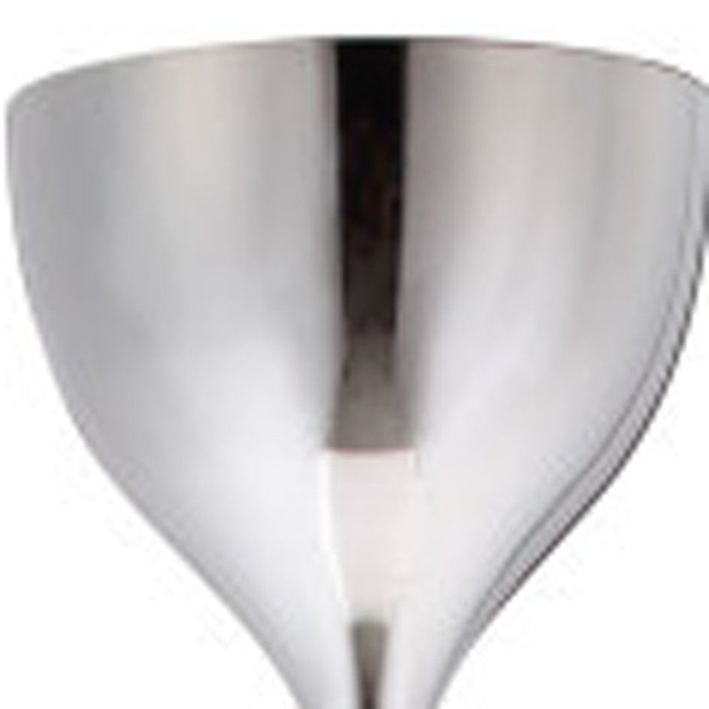 Steel Floor Lamp With Silver Steel Bell Shade By Homeroots | Floor Lamps | Modishstore - 4