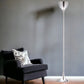 Steel Floor Lamp With Silver Steel Bell Shade By Homeroots | Floor Lamps | Modishstore - 2