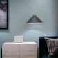 White Metal Bedside Table Lamp With Black Cone Shade By Homeroots | Table Lamps | Modishstore - 6