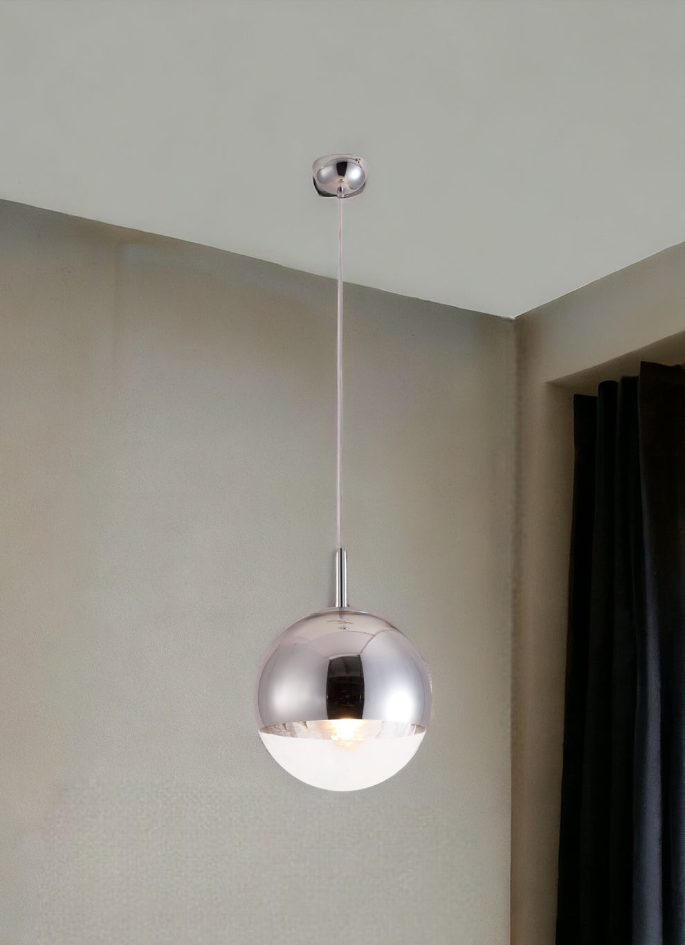 Silver Lantern Metal Dimmable Ceiling Light By Homeroots | Chandeliers | Modishstore - 6