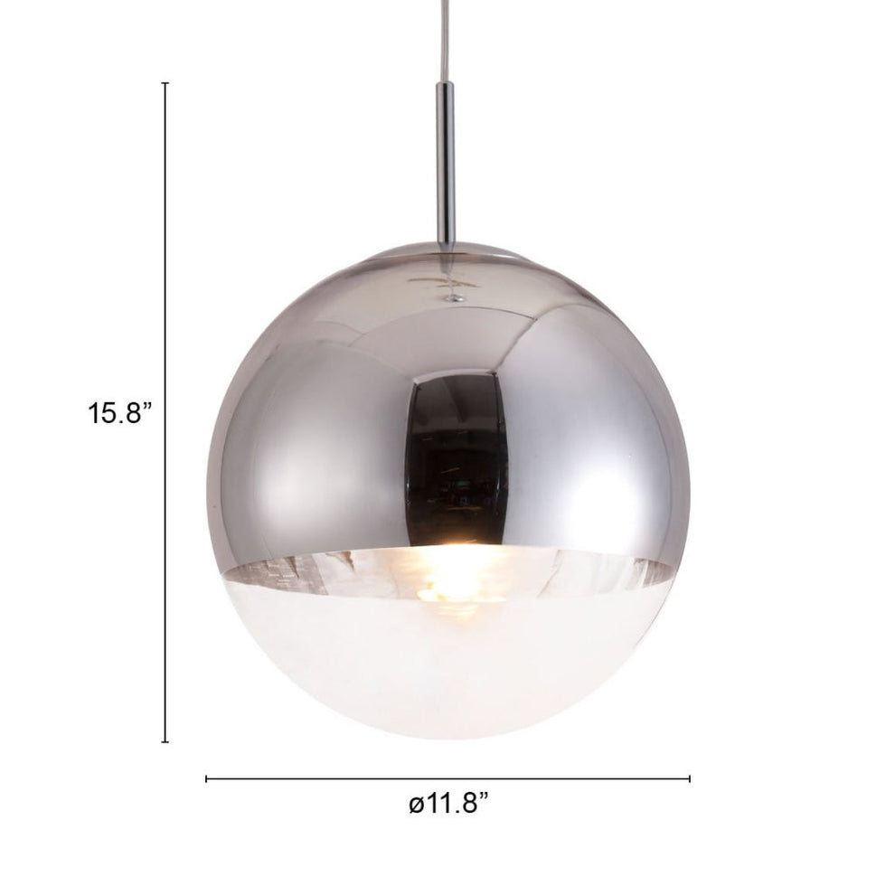 Silver Lantern Metal Dimmable Ceiling Light By Homeroots | Chandeliers | Modishstore - 7