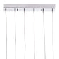 Silver Kitchen Island Six Light Metal LED Ceiling Light With Shades By Homeroots | Chandeliers | Modishstore - 3