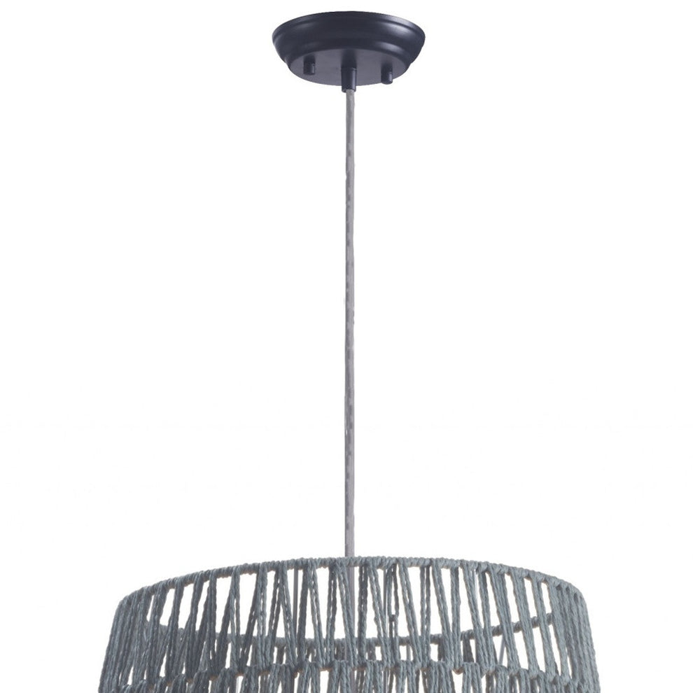 Gray Night Sky Zig Zag Ceiling Lamp By Homeroots | Chandeliers | Modishstore - 3