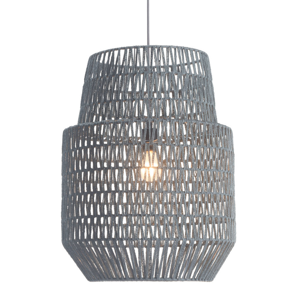 Gray Night Sky Zig Zag Ceiling Lamp By Homeroots | Chandeliers | Modishstore - 2
