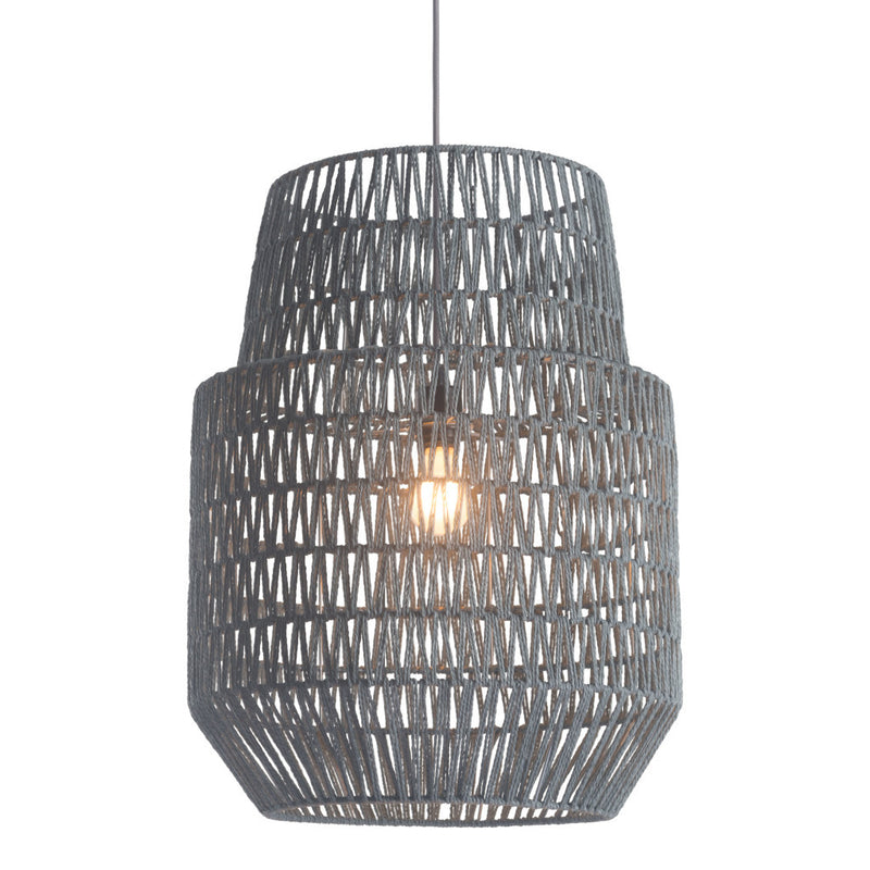 Gray Night Sky Zig Zag Ceiling Lamp By Homeroots | Chandeliers | Modishstore - 1