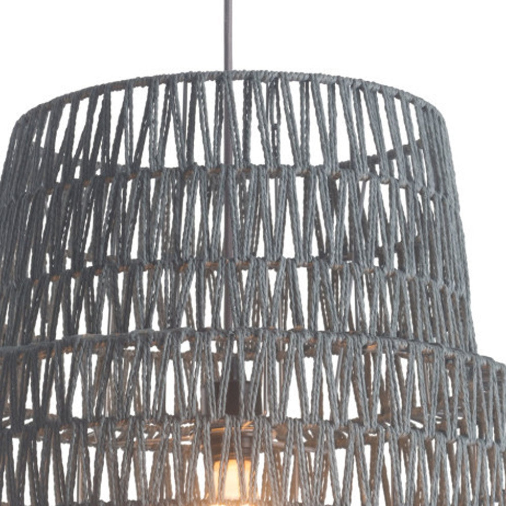 Gray Night Sky Zig Zag Ceiling Lamp By Homeroots | Chandeliers | Modishstore - 5