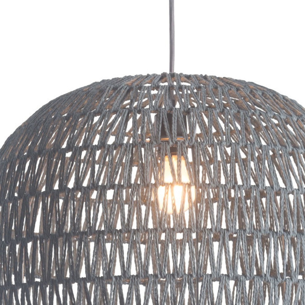 Gray Lantern Metal Dimmable Ceiling Light With Shades By Homeroots | Chandeliers | Modishstore - 4