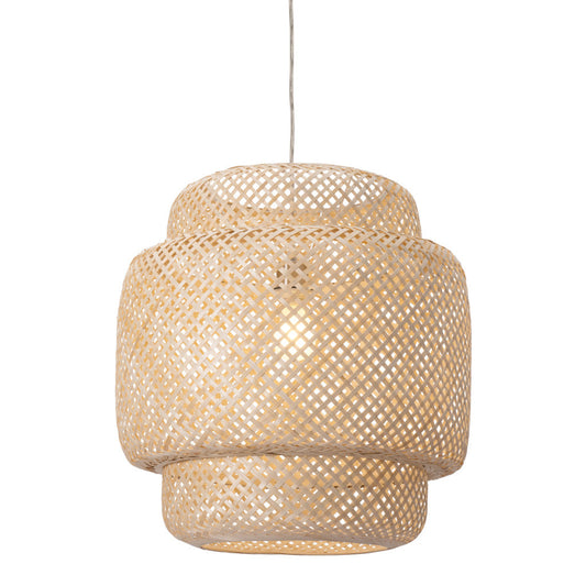 Natural Boho Weave Ceiling Lamp By Homeroots | Chandeliers | Modishstore - 1