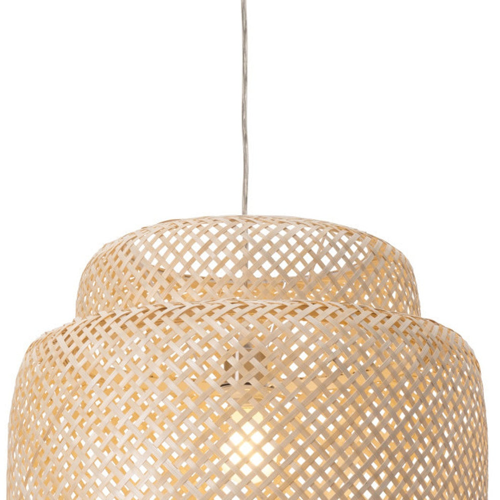 Natural Boho Weave Ceiling Lamp By Homeroots | Chandeliers | Modishstore - 8