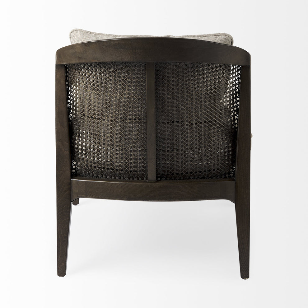 Gray and Brown Fabric Arm Chair By Homeroots | Accent Chairs | Modishstore - 5