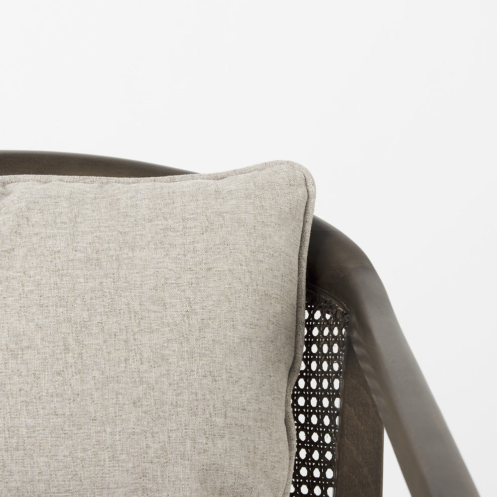 Gray and Brown Fabric Arm Chair By Homeroots | Accent Chairs | Modishstore - 7