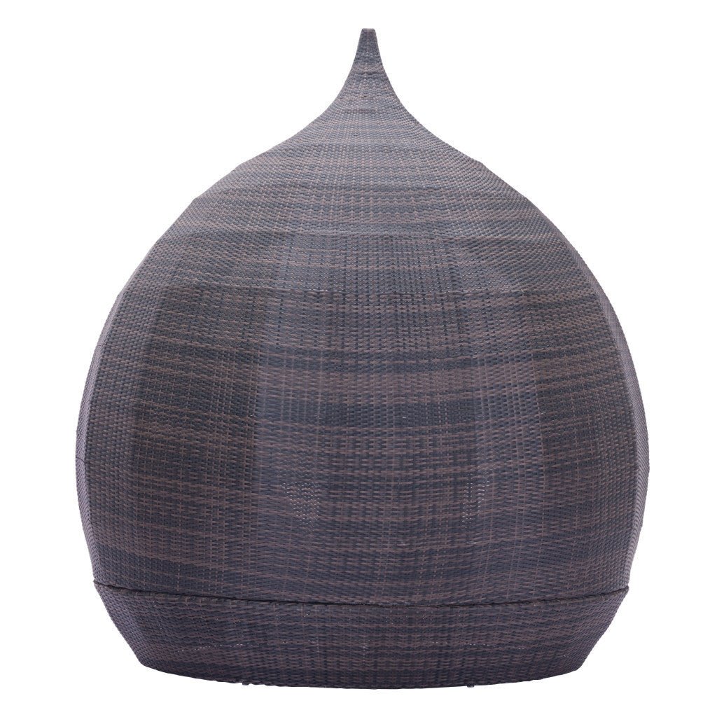 Teardrop Shaped Brown and Beige Daybed By Homeroots | Outdoor Sofas, Loveseats & Sectionals | Modishstore - 4