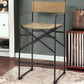Brown And Black Leather And Metal Bar Chair By Homeroots | Bar Stools | Modishstore - 2