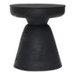 Black Solid Wood Round End Table By Homeroots | End Tables | Modishstore - 2