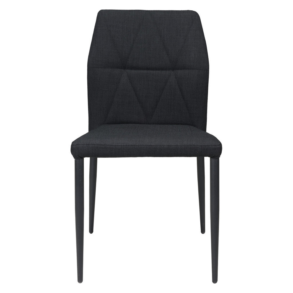 Set of Four Tufted Black Upholstered Fabric Dining Side Chairs By Homeroots | Dining Chairs | Modishstore - 4