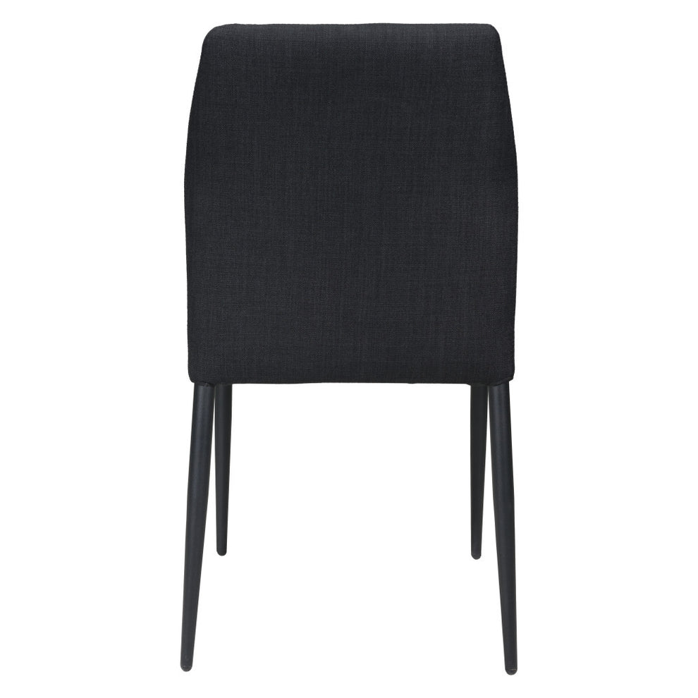 Set of Four Tufted Black Upholstered Fabric Dining Side Chairs By Homeroots | Dining Chairs | Modishstore - 5