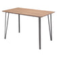 Brown And Gray Wood And Steel Dining Table By Homeroots | Dining Tables | Modishstore - 7
