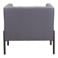 Light Gray And Black Faux Leather And Faux Leather Club Chair By Homeroots | Accent Chairs | Modishstore - 5