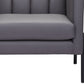 Light Gray And Black Faux Leather And Faux Leather Club Chair By Homeroots | Accent Chairs | Modishstore - 6