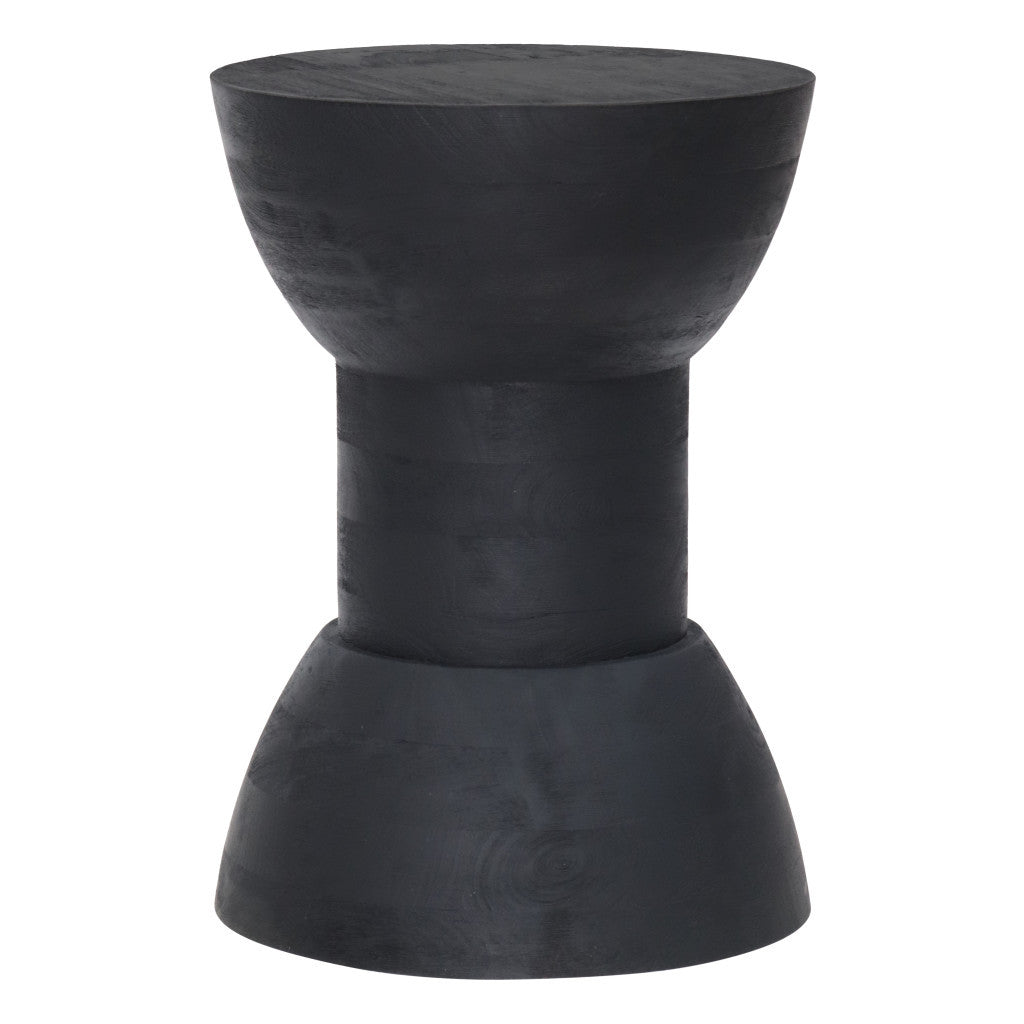 Black Solid Wood Backless Bar Chair By Homeroots | Bar Stools | Modishstore - 1