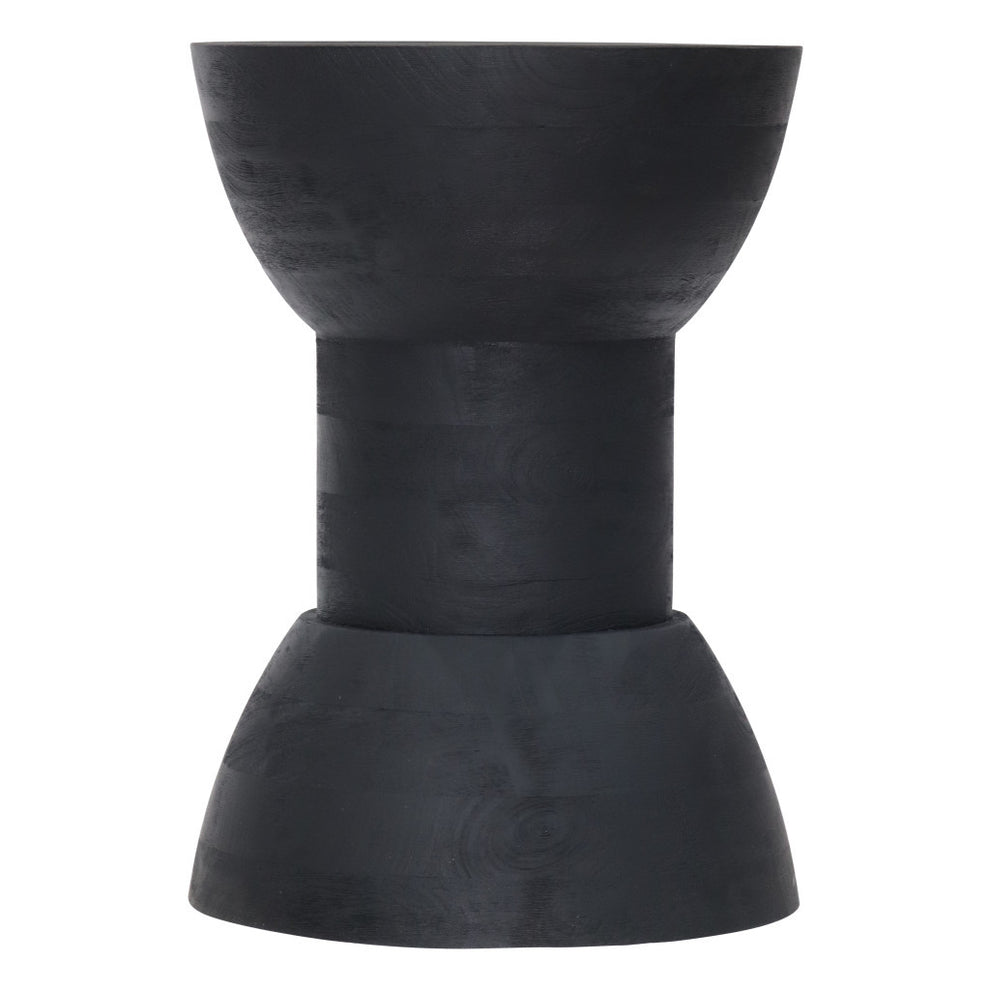 Black Solid Wood Backless Bar Chair By Homeroots | Bar Stools | Modishstore - 2