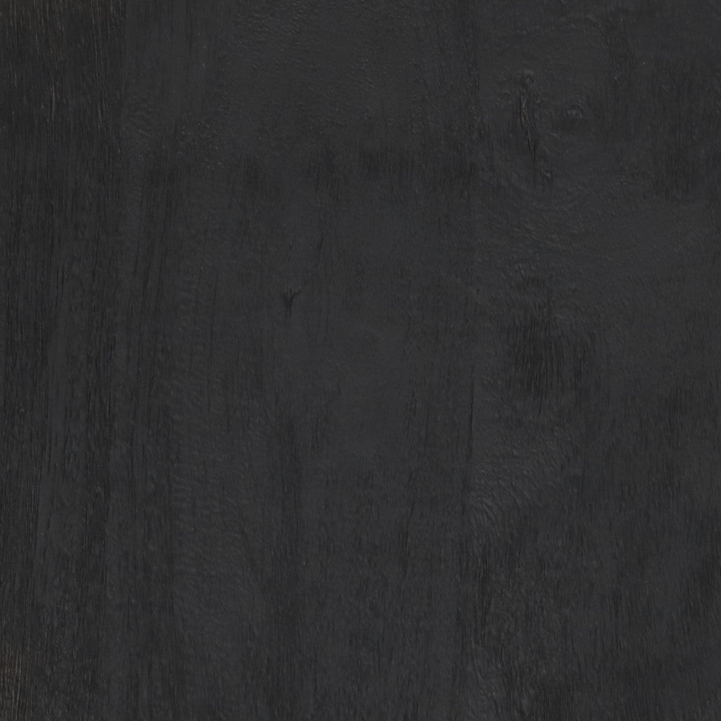 Black Solid Wood Backless Bar Chair By Homeroots | Bar Stools | Modishstore - 8