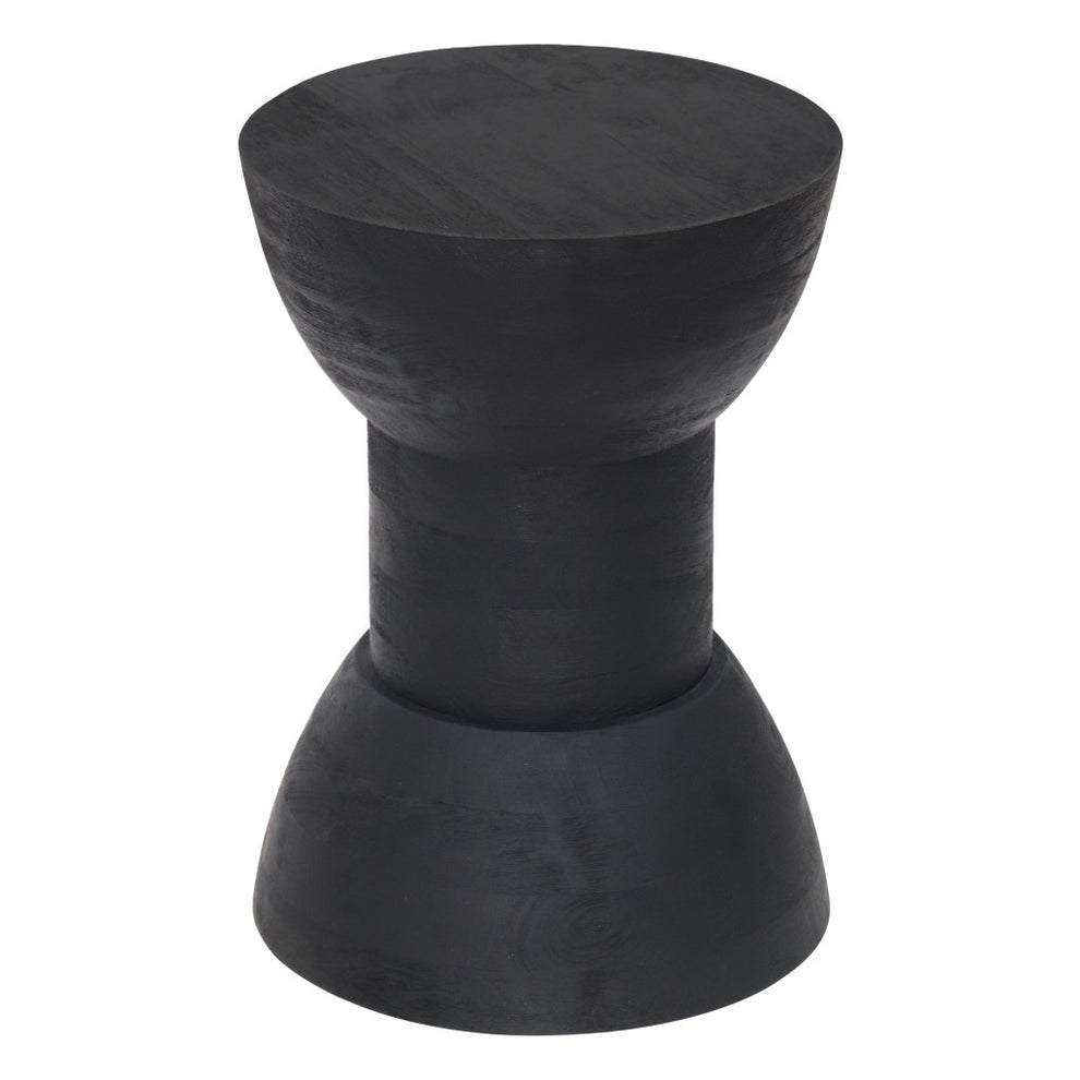 Black Solid Wood Backless Bar Chair By Homeroots | Bar Stools | Modishstore - 4