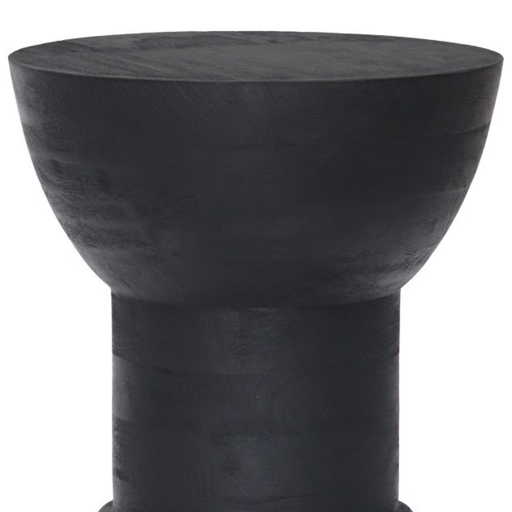 Black Solid Wood Backless Bar Chair By Homeroots | Bar Stools | Modishstore - 6