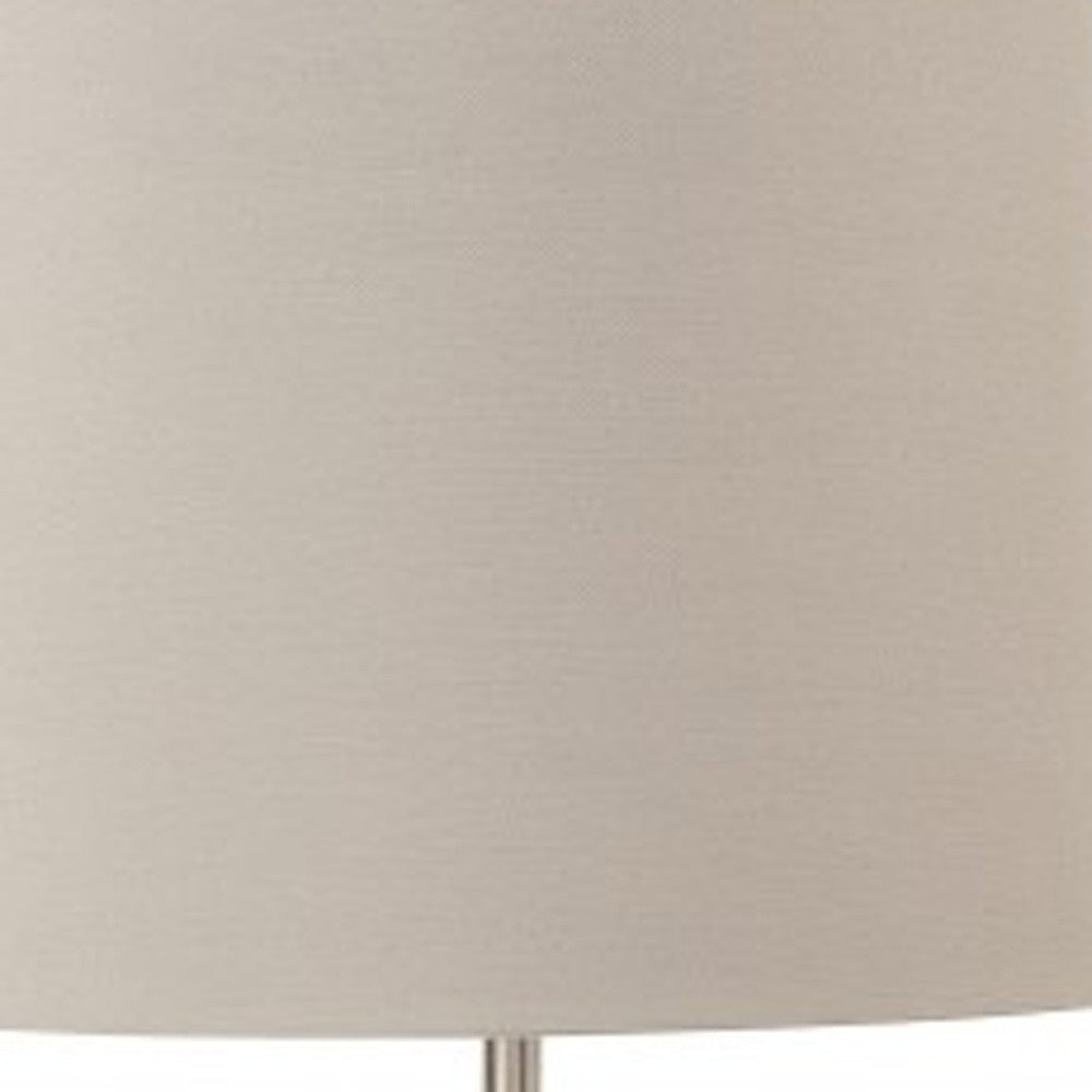 Set of Two Modern Distressed Gray and Silver Table Lamps By Homeroots | Table Lamps | Modishstore - 2