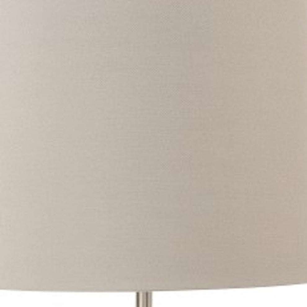 Set of Two Modern Distressed Gray and Silver Table Lamps By Homeroots | Table Lamps | Modishstore - 2