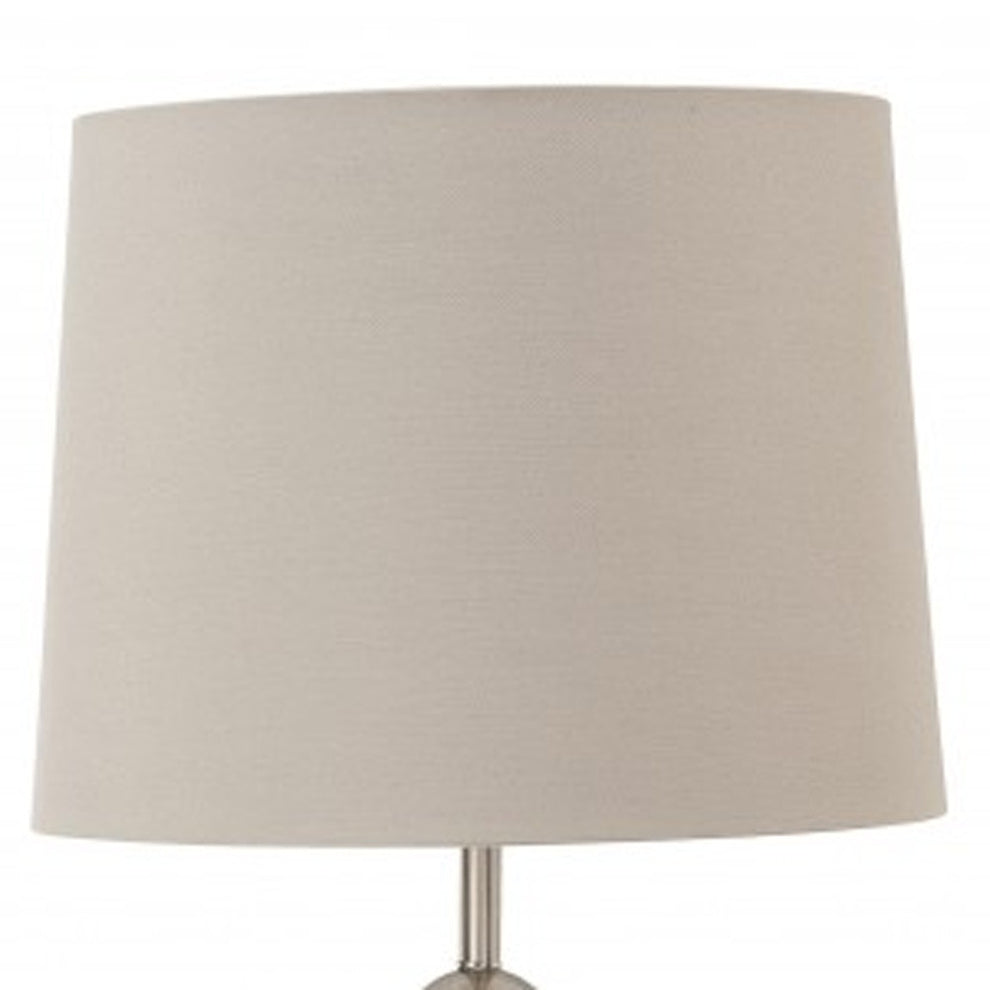 Set of Two Modern Distressed Gray and Silver Table Lamps By Homeroots | Table Lamps | Modishstore - 3