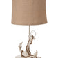 Set of Two Tan and White Anchor Table Lamps By Homeroots | Table Lamps | Modishstore - 4