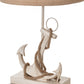 Set of Two Tan and White Anchor Table Lamps By Homeroots | Table Lamps | Modishstore - 3