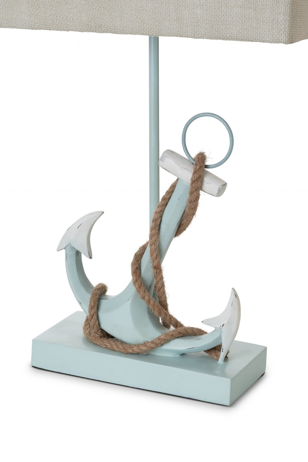 Set of Two Blue Coastal Anchor Table Lamps With Beige Shade By Homeroots | Table Lamps | Modishstore - 6