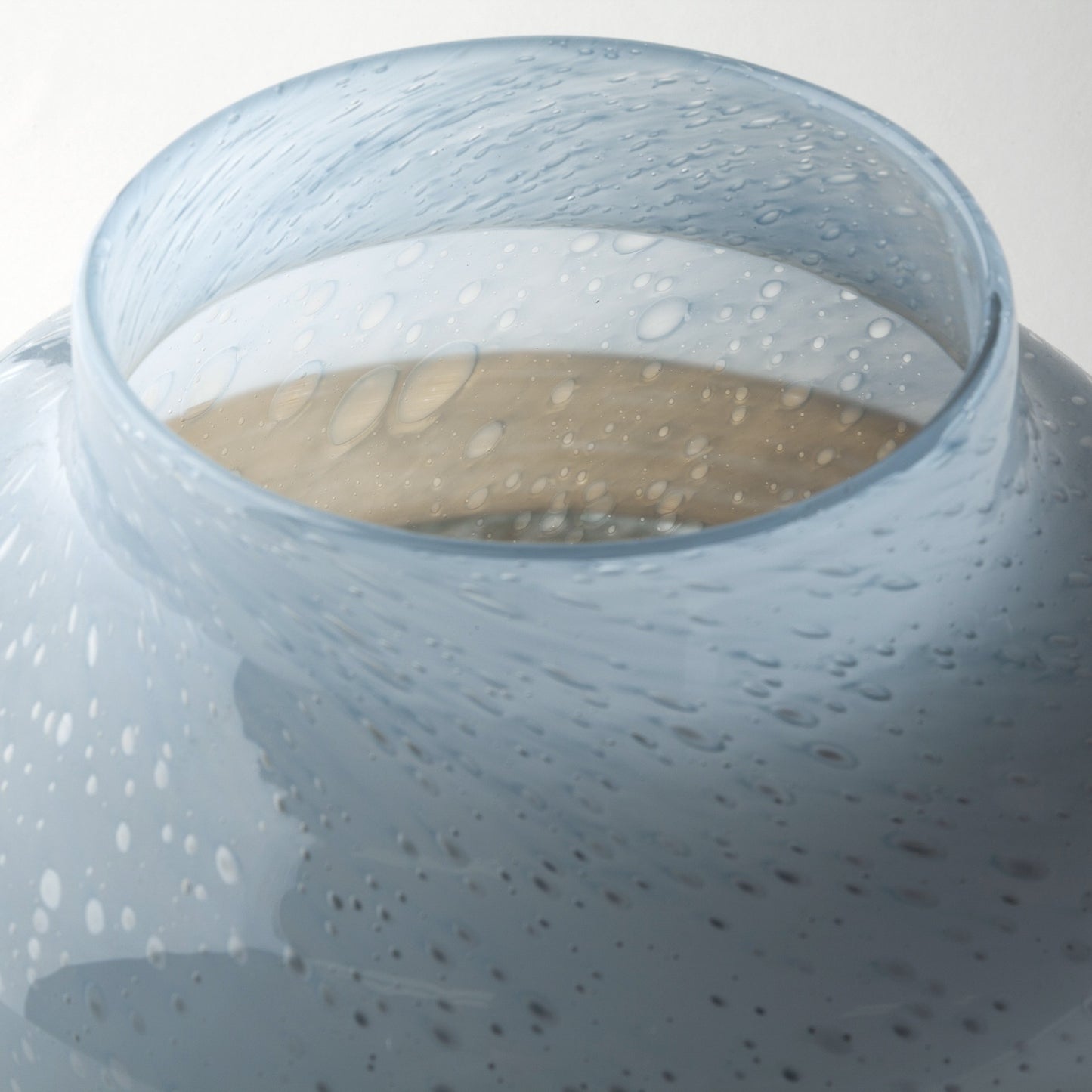 Blue And Brown Abstract Cylinder Crystal Glass Table Vase By Homeroots | Vases | Modishstore - 2