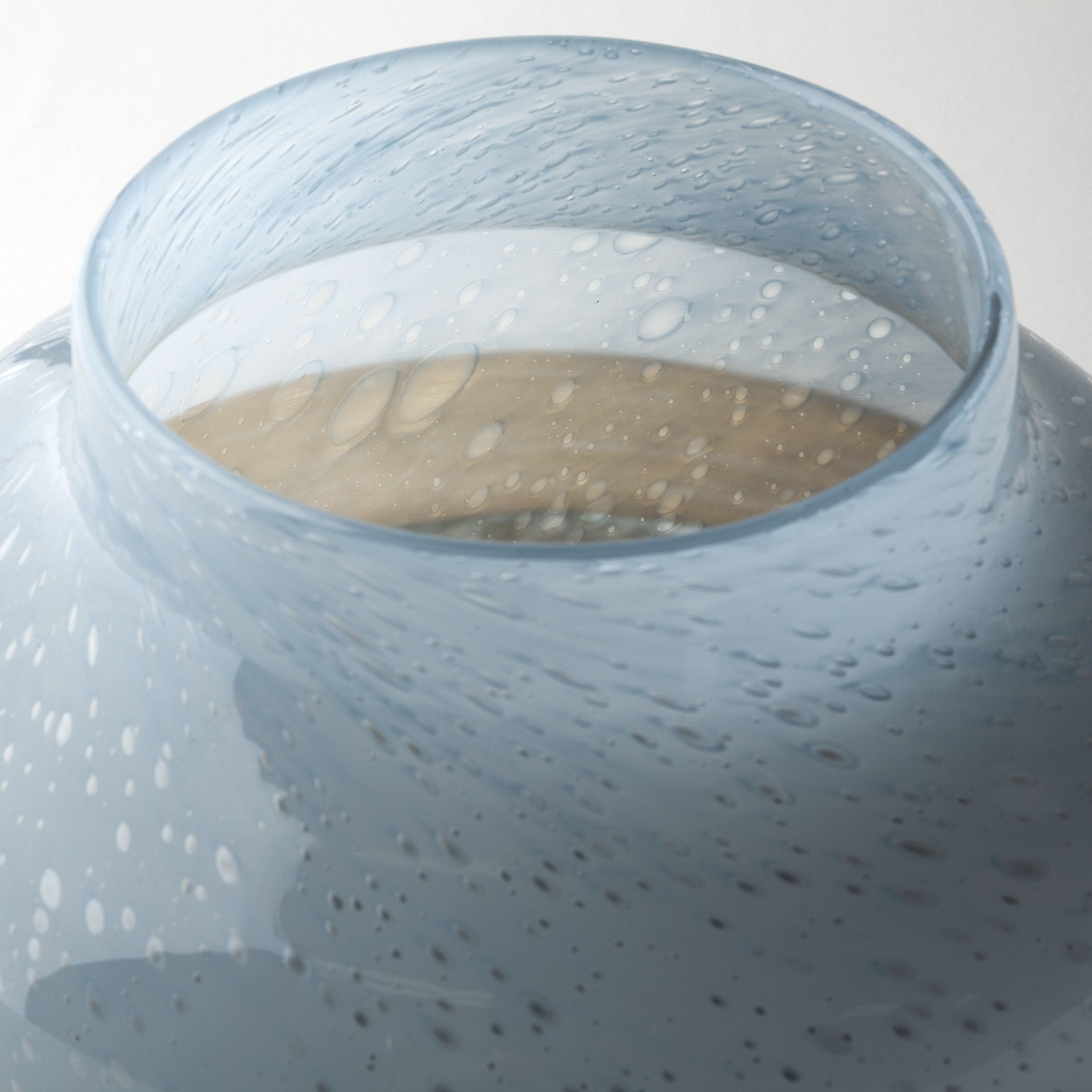 Blue And Brown Abstract Cylinder Crystal Glass Table Vase By Homeroots | Vases | Modishstore - 2